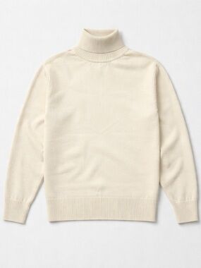 Women’s Cream Turtleneck Sweater Long Sleeve Size M